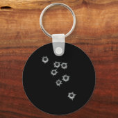 Fake Bullet Hole Funny Costume Graphic Design  Sleutelhanger (Voorkant)