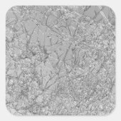 Fake Cracked Broken Design - Funny Theft Deterrent Vierkante Sticker (Voorkant)