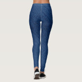 Fake DEnim Jeans blauw Leggings (Achterkant)