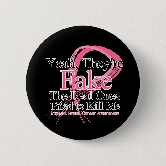 Fake - Echte mensen probeerden me te doden - Borst Ronde Button 5,7 Cm (Voorkant)