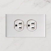 Fake Electrical Outlet Grappige Elektricien Handym Visitekaartje (Achterkant)