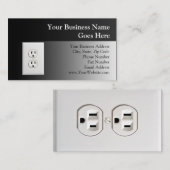 Fake Electrical Outlet Grappige Elektricien Handym Visitekaartje (Voorkant / Achterkant)