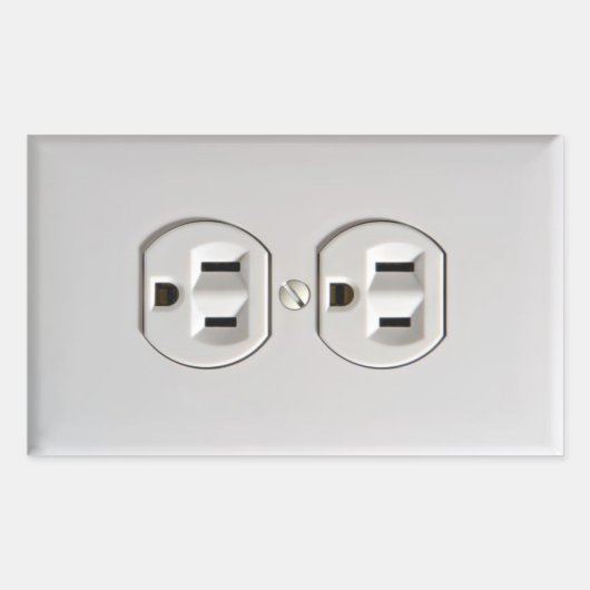 fake electrical outlet Sticker prank april Fools (Voorkant)