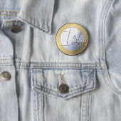 Fake Euro-knop Ronde Button 5,7 Cm (In situ)