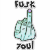 Fake f-bom en nepmop-moppensticker v3 sticker (Voorkant)