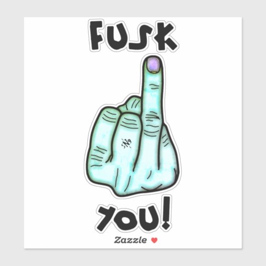 Fake f-bom en nepmop-moppensticker v3 sticker (Vel)