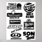 Fake Fast Food Poster (Voorkant)