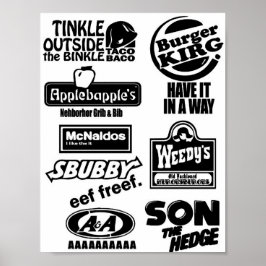 Fake Fast Food Poster