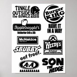 Fake Fast Food Poster