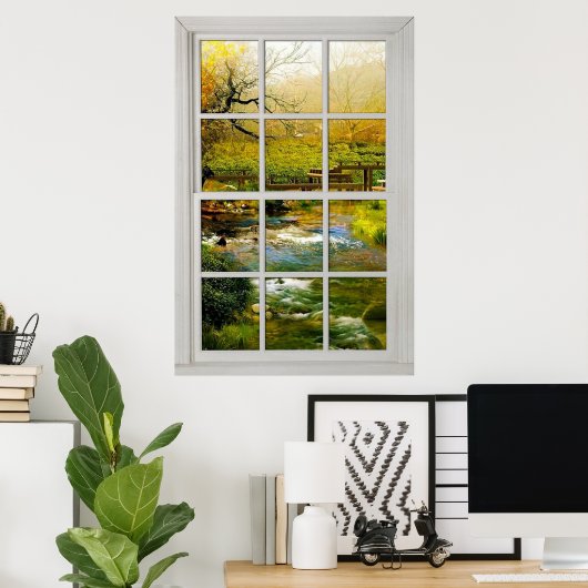 Fake Faux-vensterverlichting - Chinees Uitzicht vo Poster (Thuiskantoor)