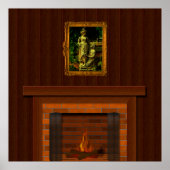 Fake Fireplace Halloween Haunted House Props Poster (Voorkant)