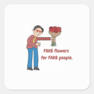 Fake Flowers voor Fake People - Bold Text Sticker