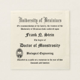 Fake Frankenstein Diploma servet
