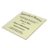 Fake Frankenstein Diploma tile Tegeltje (Zijkant)