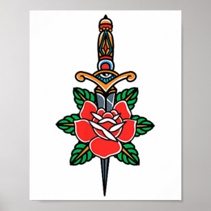 Fake Friends Amerikaanse Traditionele Tattoo Oude  Poster