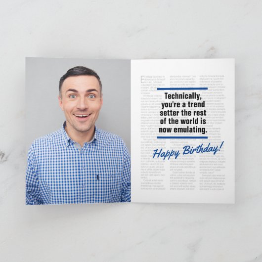 Fake GeeksWorld Magazine voegt uw eigen foto's toe Kaart (Binnen)