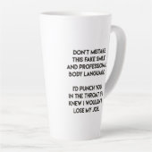 Fake glimlach - Funny, Sarcastic Quote Latte Mok (Rechterhoek)