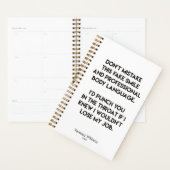 Fake glimlach - Funny, Sarcastic Quote Planner (Display)