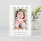 Fake Gold Effect Fancy Ornament Lace Effect Modern Kaart (Staand voorkant)