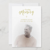 Fake Golden In Loving Memory Photo Funeral (Voorkant)