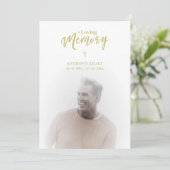 Fake Golden In Loving Memory Photo Funeral (Staand voorkant)