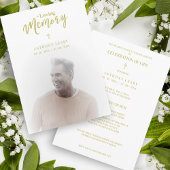 Fake Golden In Loving Memory Photo Funeral