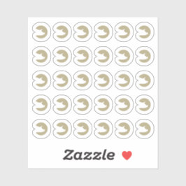 Fake Golden Pork Wedding Guests Meal Choice Sticker