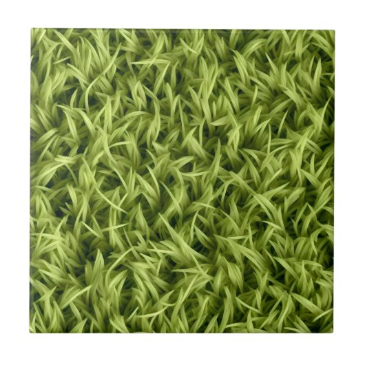 Fake Grass Green Faux Kunstgras Tegeltje (Voorkant)