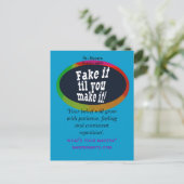 Fake het tot je het maakt briefkaart (Staand voorkant)