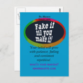 Fake het tot je het maakt briefkaart (Voorkant / Achterkant)