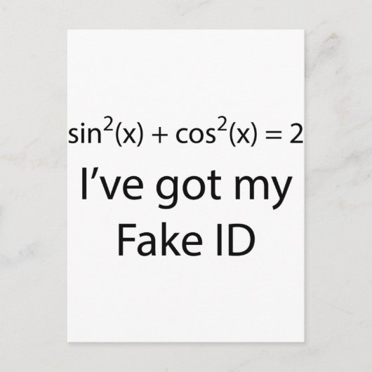 Fake ID Briefkaart (Voorkant)