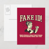Fake ID: Onderage College Hawaiian Briefkaart (Voorkant / Achterkant)