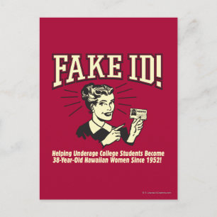 Fake ID: Onderage College Hawaiian Briefkaart