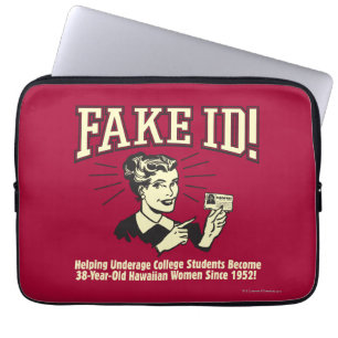 Fake ID: Onderage College Hawaiian Laptop Sleeve