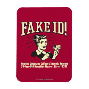 Fake ID: Onderage College Hawaiian Magneet