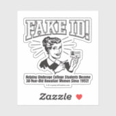 Fake ID: Onderage College Hawaiian Sticker (Vel)