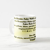 Fake is fake (niet echt)! koffiemok (Voorkant links)