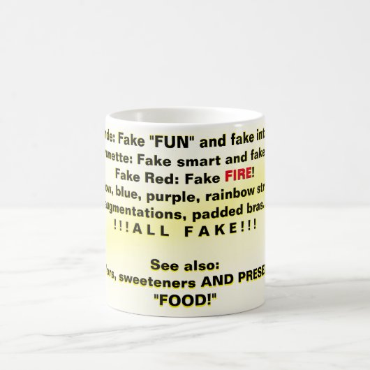 Fake is fake (niet echt)! koffiemok (Center)