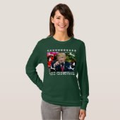 Fake Kerstmis Donald Trump Ugly Kerstmis Shirt (Voorkant volledig)