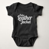 Fake Leather Jacket - Baby Clothes Romper (Voorkant)