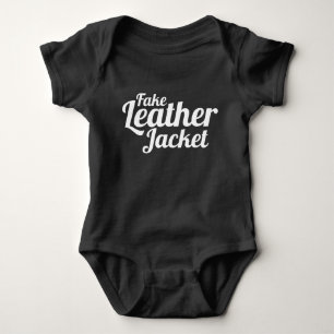 Fake Leather Jacket - Baby Clothes Romper