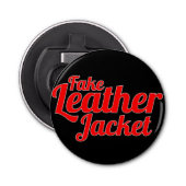 Fake Leather Jacket - Bottle Open Button Flesopener (Voorkant)