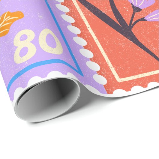 Fake Masterpiece Random Stamps Collage Collectie Cadeaupapier (Rol Hoek)