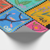 Fake Masterpiece Random Stamps Collage Collectie Cadeaupapier (Hoek)