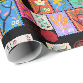 Fake Masterpiece Random Stamps Collage Collectie Cadeaupapier (Rol Hoek)