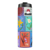 Fake Masterpiece Random Stamps Collage Collectie Thermosbeker (Voorkant)