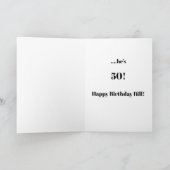 FAKE NEWS 50th Birthday Greeting Kaart (Binnen)