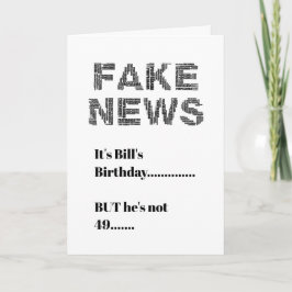 FAKE NEWS 50th Birthday Greeting Kaart