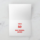 FAKE NEWS 50th Birthday Kaart (Binnen)