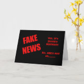 FAKE NEWS 50th Birthday Kaart (Gele Bloem)